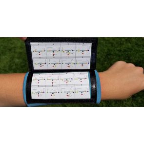Wristband Interactive Y23 - Football Wristbands - Wrist Coach - QB Wristband - Football Play Wristbands - Playbook Wristband (Light Blue, 5 Pack)