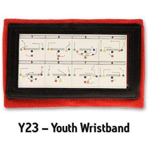 Wristband Interactive Y23 - Football Wristbands - Wrist Coach - QB Wristband - Football Play Wristbands - Playbook Wristband (Red, 8 Pack)