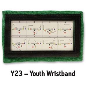 Wristband Interactive Y23 - Football Wristbands - Wrist Coach - QB Wristband - Football Play Wristbands - Playbook Wristband - (Green, 5 Pack)